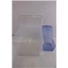 Image 2 : (2) Plastic Storage Bins with Lids (Galiware 14" x 12" x Sterilite 8" & 6.5" x 7.5" x 4.5")