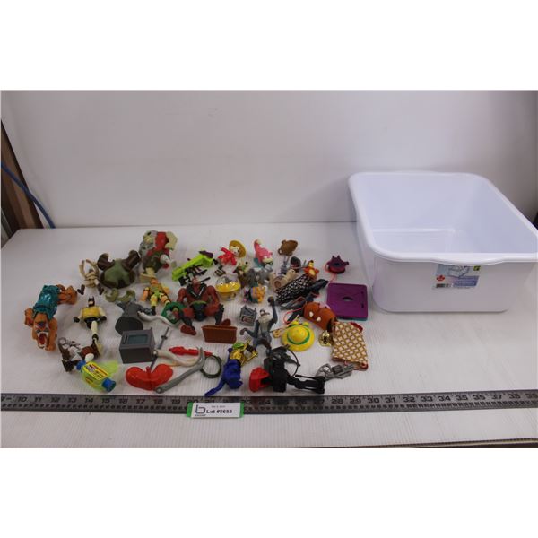 Assorted Toys Lot with Tote