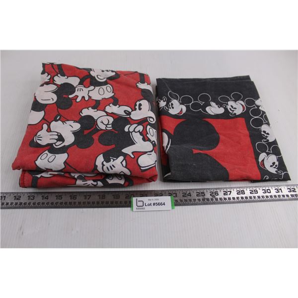 Mickey Mouse Bed Sheet & Pillow Case - Single Size