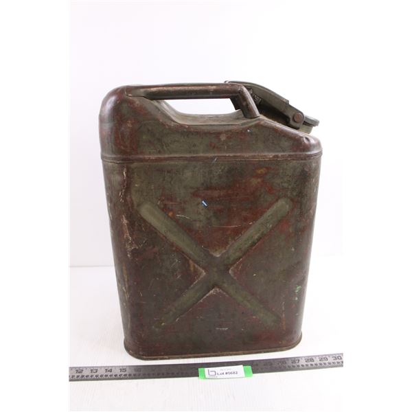 Vintage Nesco Metal Jerry Can - Empty 18.5" x 13" x 6.25"