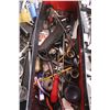 Image 4 : Large Fold Out Drawer Tool Box with Contents - One Lock Broken 21" x 9" x 12.5" - As is