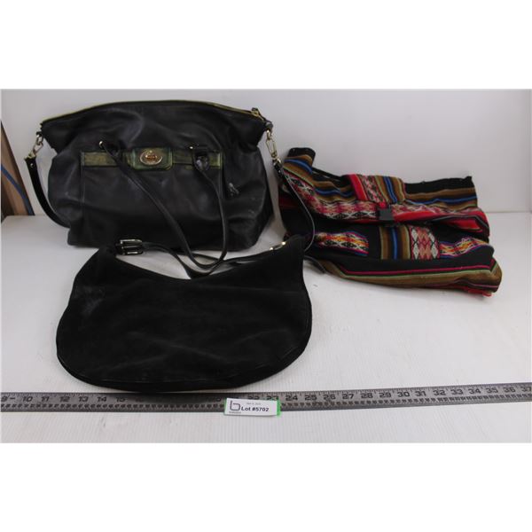 (3) Women's Bags (2 Shoulder & 1 Backpack Style) All As is
