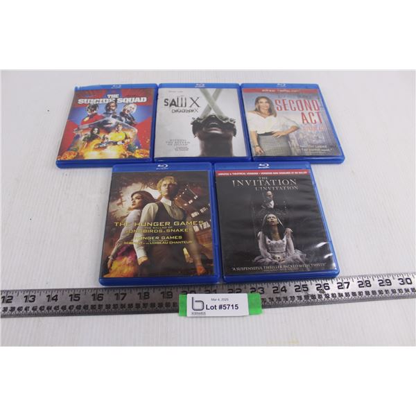 (5) DVD Movies (Hunger Games, Suicide Squad, Saw X)