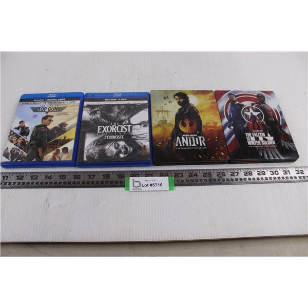 (4) DVD Movies (Top Gun, The Exorcist, Andor)