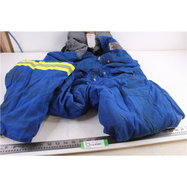 Big Bill Hi-Vis Safety Lined Coverall - Some Stains - Size XL Approx