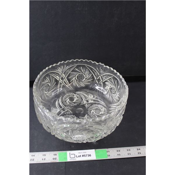 Crystal Bowl with Legs 5" Tall x 9" Wide