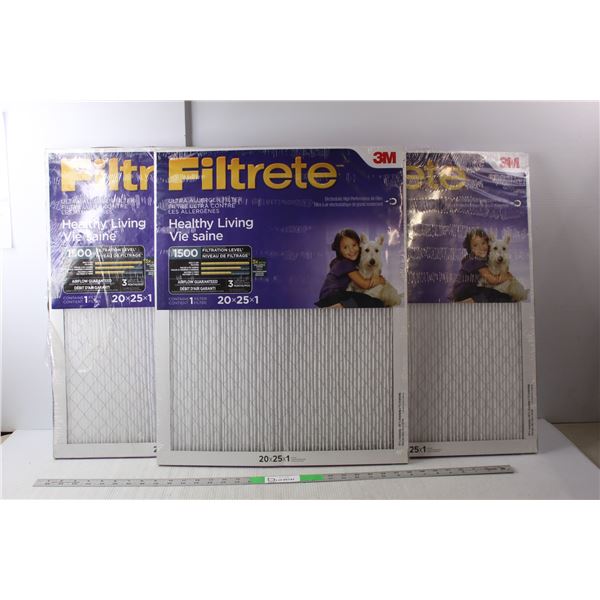 (3) Filtrete Air Filters 20x25x1