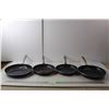 Image 1 : (4) Blue Diamond Frying Pans Up to 19.25" Long x 11.5" Wide