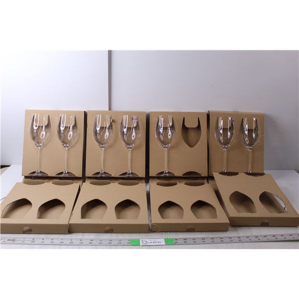 (7) Waterford/Marquis Wine Glasses 9" Tall