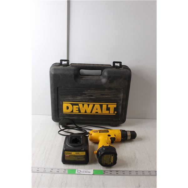 DeWalt 3/8" Clutch Drill, Battery, Charger and Case- Untested
