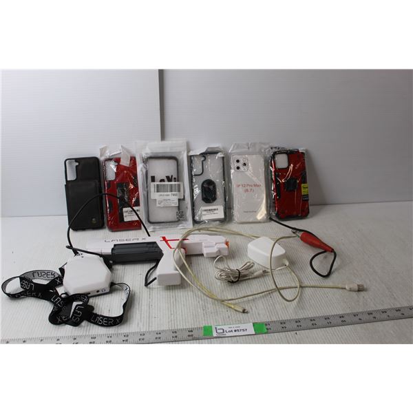 (6) Phone Cases, Lazer X Gun, Misc.