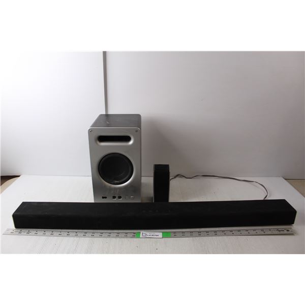 Soundbar Approx. 36" Long & (2) Speakers, Up to 12" Tall- Untested