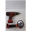 Image 3 : Milwaukee 1/2" Hammer Drill, Work Light, (2) Batteries and Charger- Powers On
