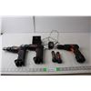 Image 1 : (2) 3/8" Skil Cordless Drills/Drivers, (2) Batteries & Charger- Powers On, Black & Decker 6V Drill