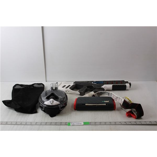 Snorkelling Mask, Mifold Booster Seat, Power Up Laser Gun
