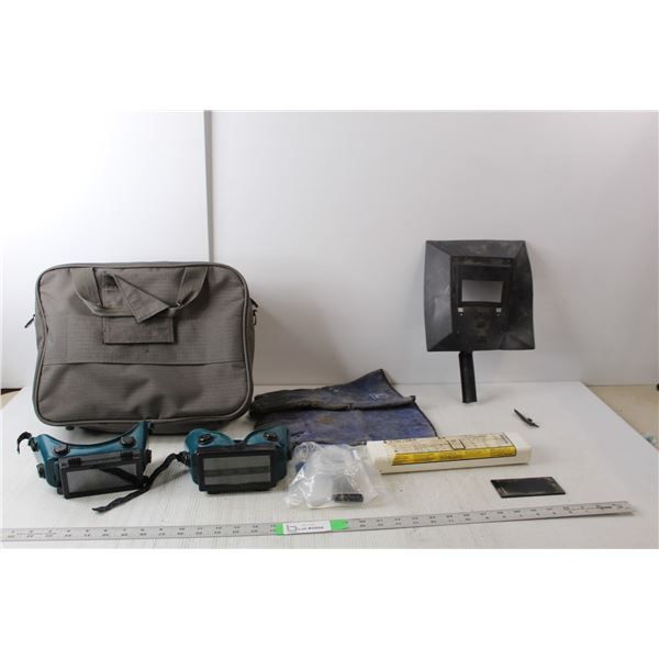 Welding Gloves, Glasses, Messenger Bag, Misc.