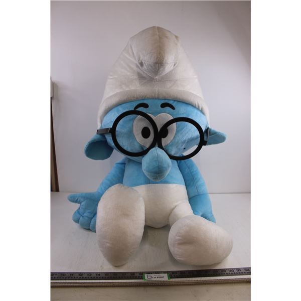 Large Stuffed Toy "Brainy Smurf" 42" Length Approx