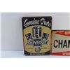 Image 2 : Chevrolet Genuine Parts & Champion Spark Plugs Wall Signs - 12'' x 8''