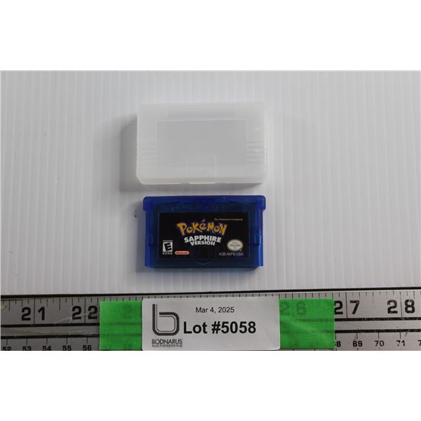 Nintendo Game Boy Advance Pokemon Sapphire Version Game Cartridge - Cannot Authenticate