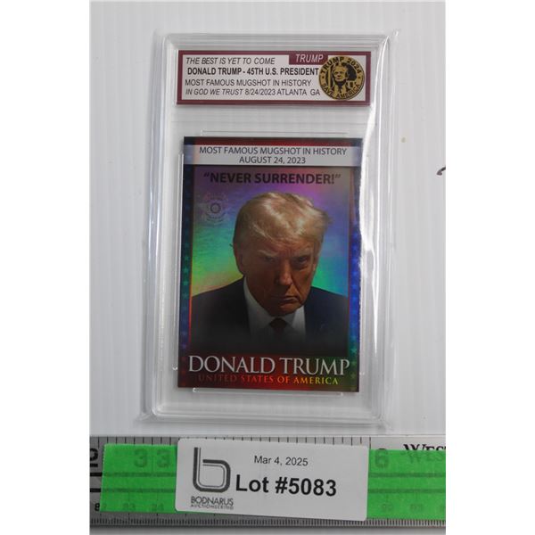 Donald Trump Mugshot Collector's Card - Sealed, Authenticity Not Guaranteed