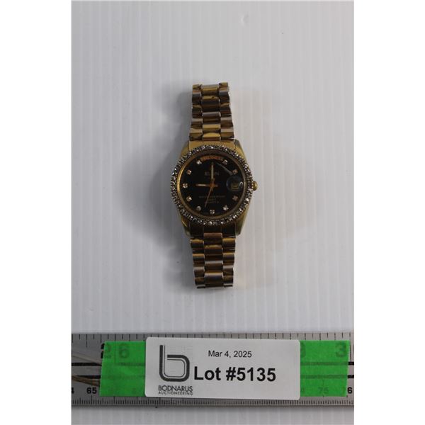 Elgin Quartz Watch - As Is, Scratched Glass, Authenticity Not Guaranteed