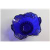 Image 3 : Silver Plated Cobalt Glass Bowl