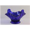 Image 6 : Silver Plated Cobalt Glass Bowl