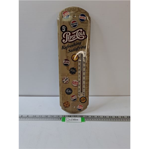 Pepsi-Cola Temperature Gauge -5" x 17"
