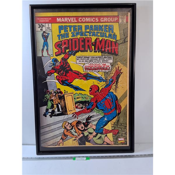 * Marvel Spiderman Canvas Print in Frame - 26" x 38" - CANNOT SHIP