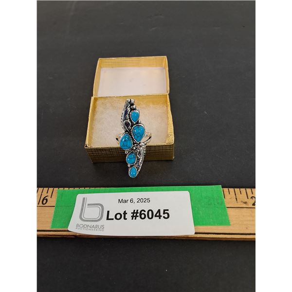 Women's Turquoise Style Stone Ring - Size 9