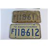 Image 3 : (2) 1972 Saskatchewan Car Licence Plates and (2) Books - Sherlock Holmes and Saskatchewan Wayside Wi