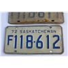 Image 5 : (2) 1972 Saskatchewan Car Licence Plates and (2) Books - Sherlock Holmes and Saskatchewan Wayside Wi