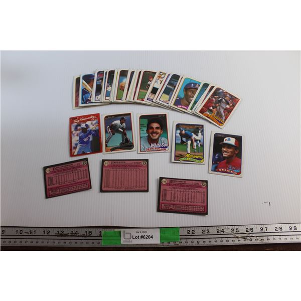 Assorted O Pee Chee Baseball Trading Cards - Authenticity Not Guaranteed