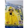 Image 2 : FR Rain Gear Fire Retardant PVC Rain Suit- Jacket, Pants & Hood- S