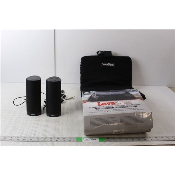 Lava Seat Heatable Seat Cushion, Dell Computer Speakers- Untested