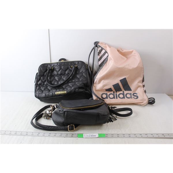 (3) Bags- Betsey Johnson, Adidas, Other