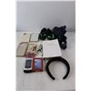 Image 2 : (4) Phone Cases, Jewellery Organizer, Toddler Swim Shoes-9/10, Vintage Motorola Flip Phone, Black & 