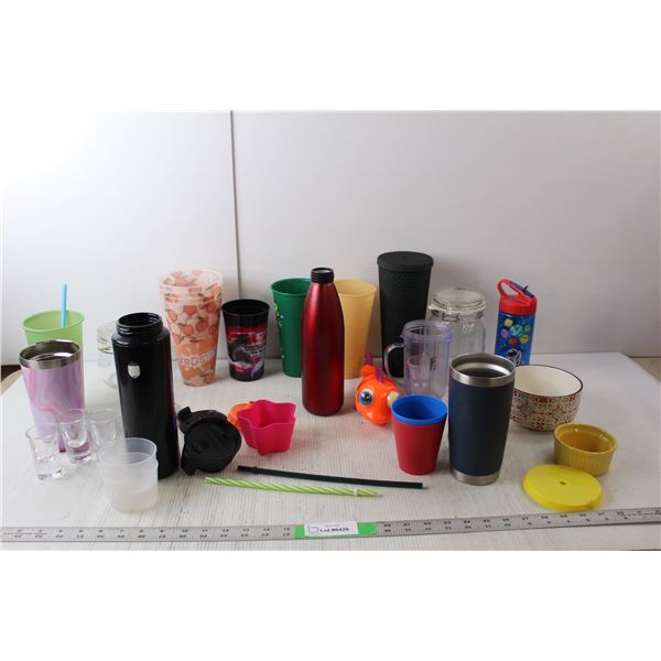 Cups- Starbucks, Froster, Godzilla-Kong, Misc.