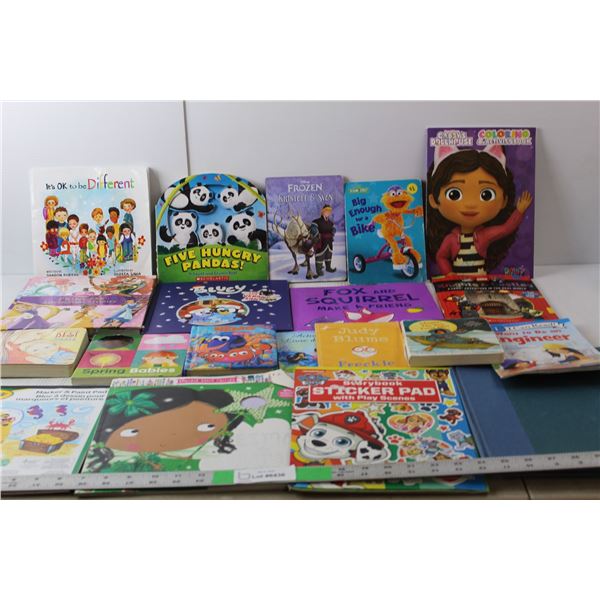 (20) Children's Books- Frozen, Sesame Street, Disney Princess Stories, Misc.