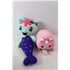 Image 2 : Crocheted Mermaid 18" Long, Moosh Moosh Stuffie, Toy Plastic Bulldozer 15" Long