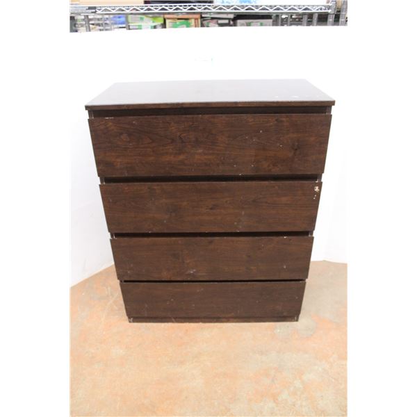 * 4-Drawer Dresser 32" x 16" x 40.5" - Some Damage - As is