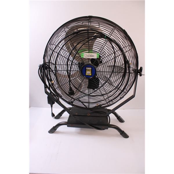*Powerfist 20" Misting Fan (Like new, needs switch)
