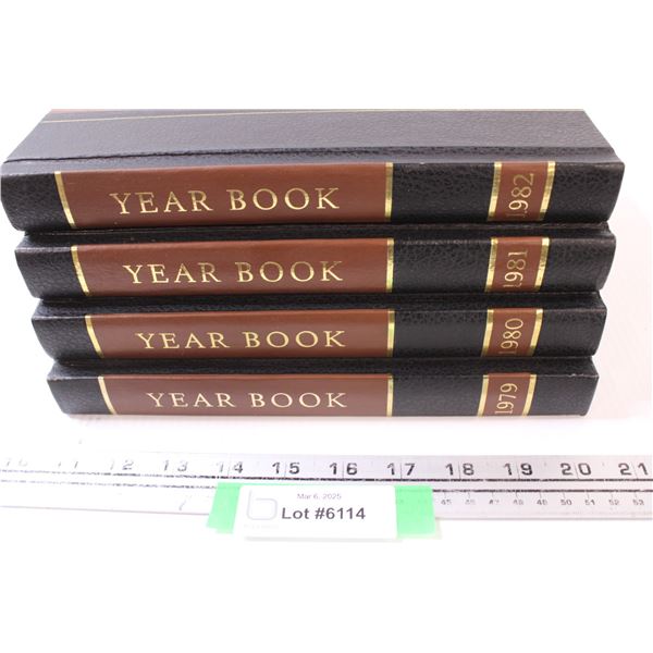 4 World Yearbooks (1979, 1980, 1981, 1982) Very Good Condition
