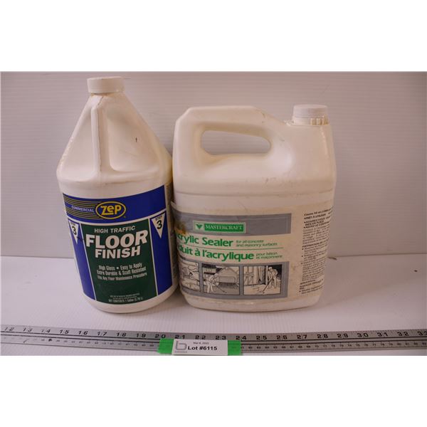 ZEP High Gloss Floor Finish and MasterCraft Acrylic Concrete Sealer, full jugs - Cannot Be Shipped