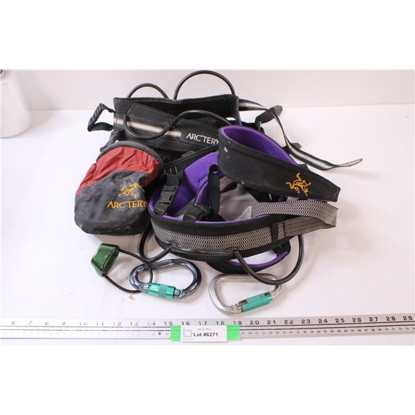 Arc'Teryx Climbing Harnesses, Chalk Bag and Carabiners