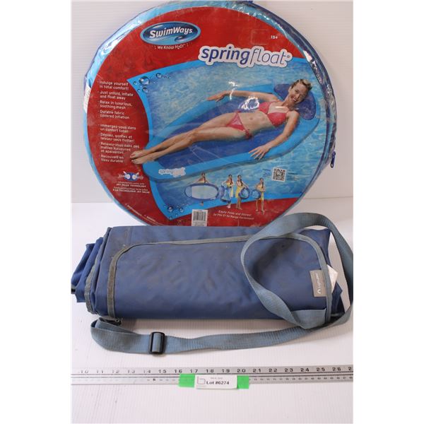 Swimways Inflatable Floating Mat and Light speed Floating Blanket