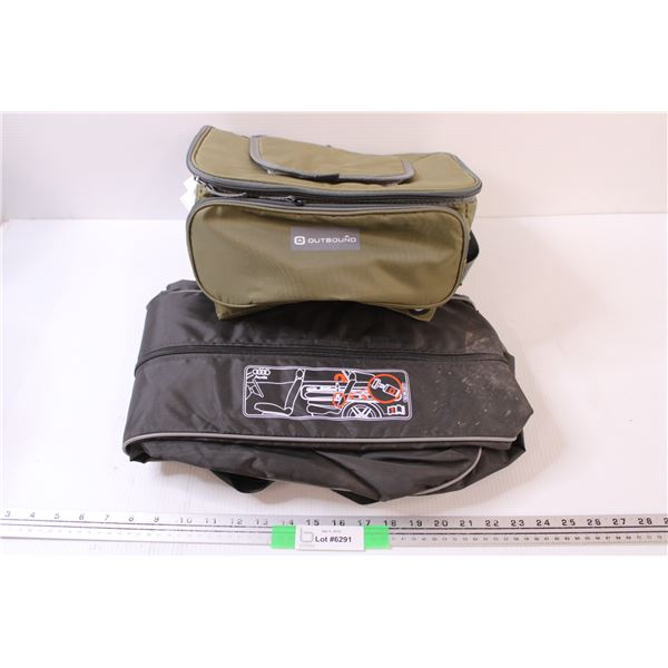 Outbound Insulated Cooler Pack (9x7x12") and Audi Ski/Snowboard Bag (up to 4 Boards capable) Roughly