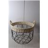 Image 2 : Wire Laundry Basket, (2) Backpacks- Swiss Alps, Swiss Digital Design