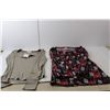Image 2 : Women's Clothing Lot- (2) Long Sleeve Shirts, Crop Top & Shirt- S, M & XL