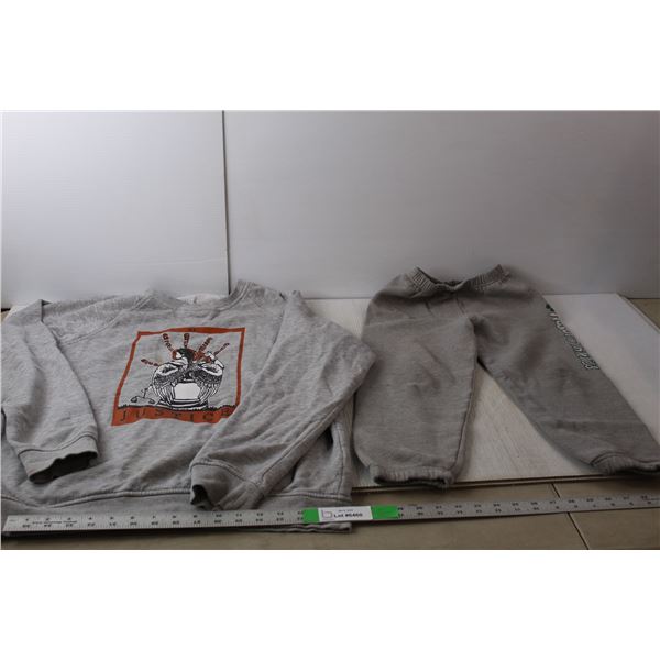 Huskie Athletics Sweatpants- Child 6, Indigenous Justice Sweatshirt- Men's M